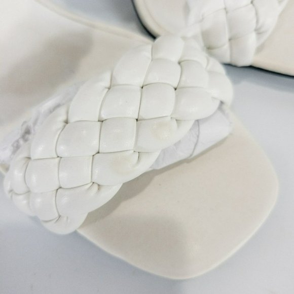 INC International Concepts Lyra Braided Sandals White -8.5 - Picture 7 of 9